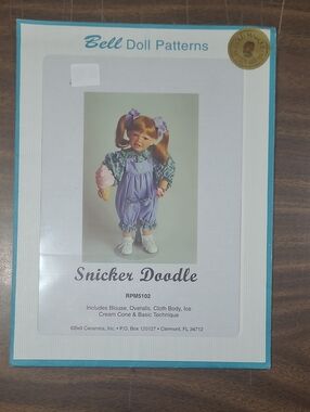 Bell Snicker Doodle Kids Doll Pattern - Lavender Outfit #RPM5102